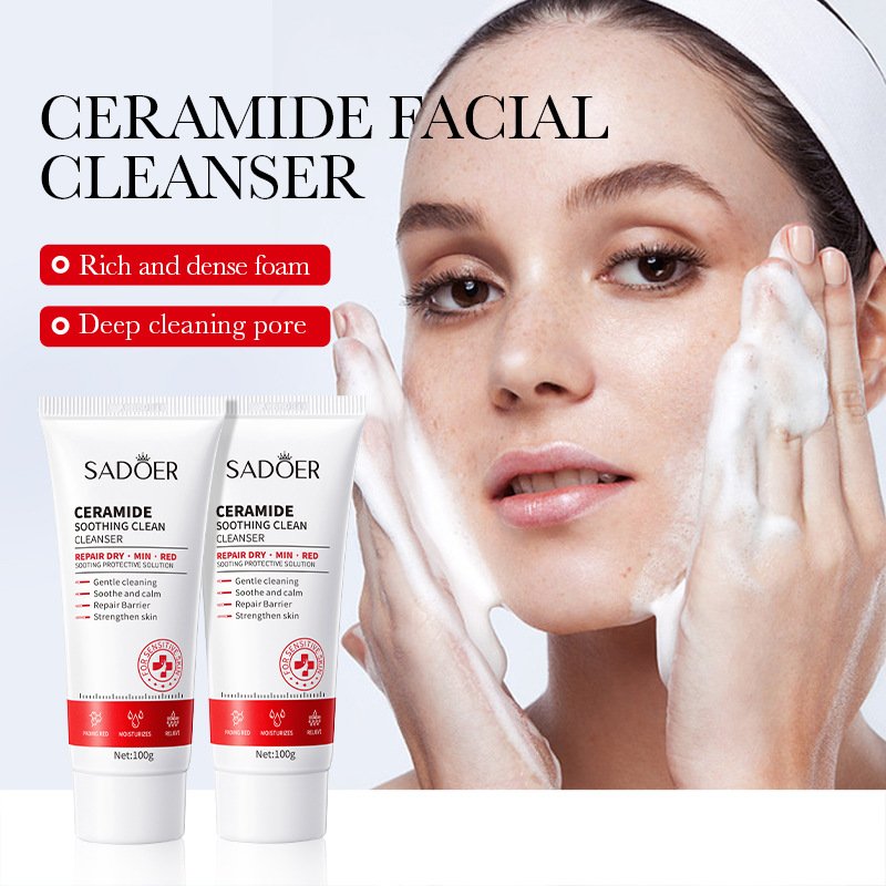 Cross-border wholesale of all-English SADOER ceramide Soothing Facial cleanser details Picture