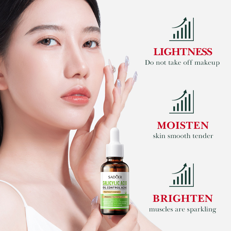 Cross-border wholesale of SADOER salicylic acid Oil Control and Acne Removal Essence and Acne Mark Fading Essence in full English Application Scenario