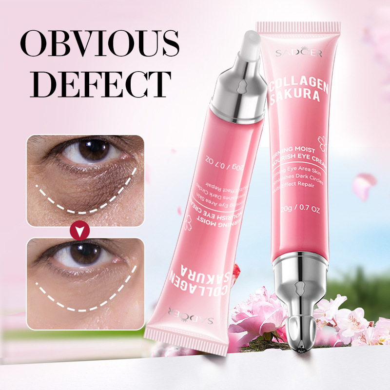 SADOER Sakura Collagen Firming and Moisturizing Eye Cream, a cross-border wholesale product for eye care Application Scenario