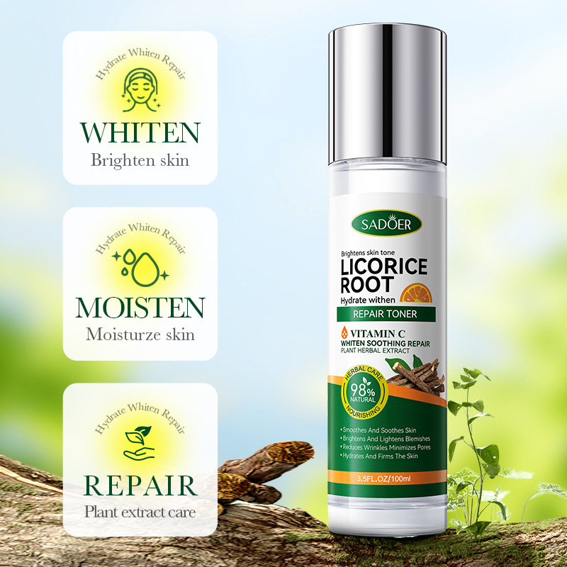Cross-border export wholesale of SADOER licorice VC Hydrating Whitening Nourishing Moisturizing Water Brightening Toner details Picture