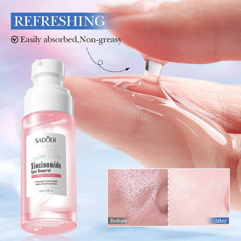 Cross-border wholesale of SADOER Niacinamide Whitening, Freckle-removing and Repairing Essence and Moisturizing and Brightening Essence in full English Item Picture