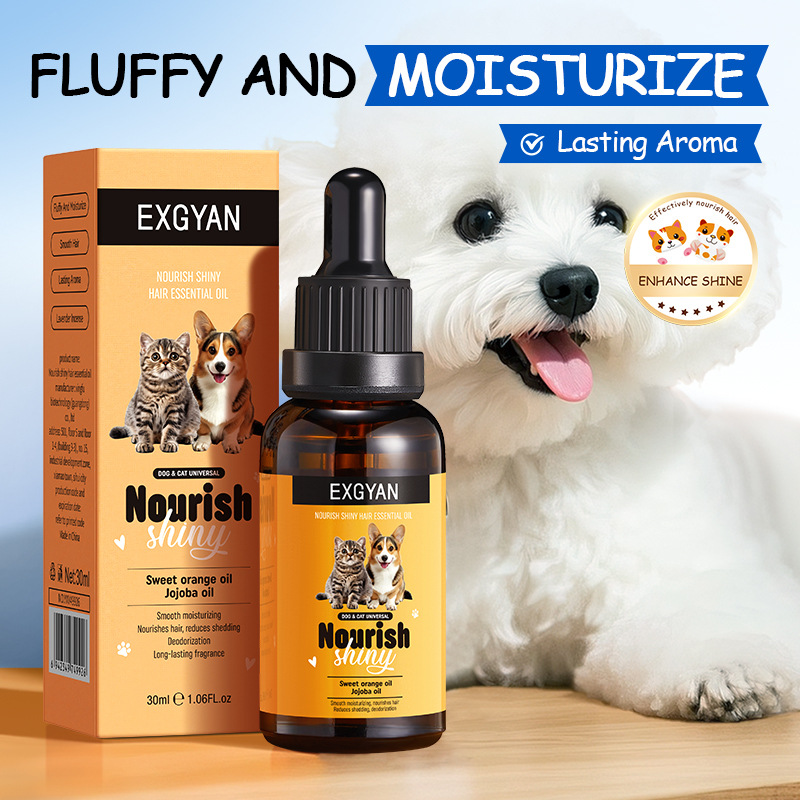 EXGYAN Pet Nourishing and Brightening Hair Essential Oil for cats and Dogs cross-border export wholesale full figure