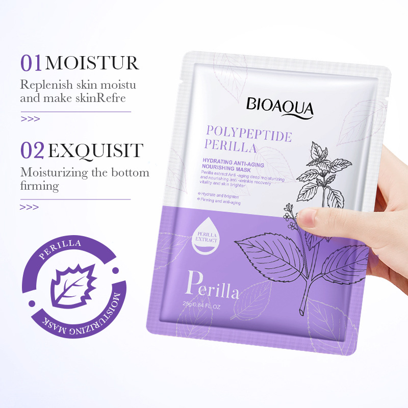 Cross-border wholesale of all-English BIOAOUA polypeptide Perilla Moisturizing and Anti-wrinkle Facial mask Application Scenario