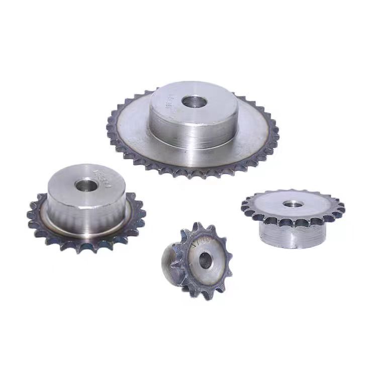 Authentic 45 steel sprocket, 4-inch sprocket table wheel with 08B chain / 10- 40 teeth quenched sprocket chain Item Picture