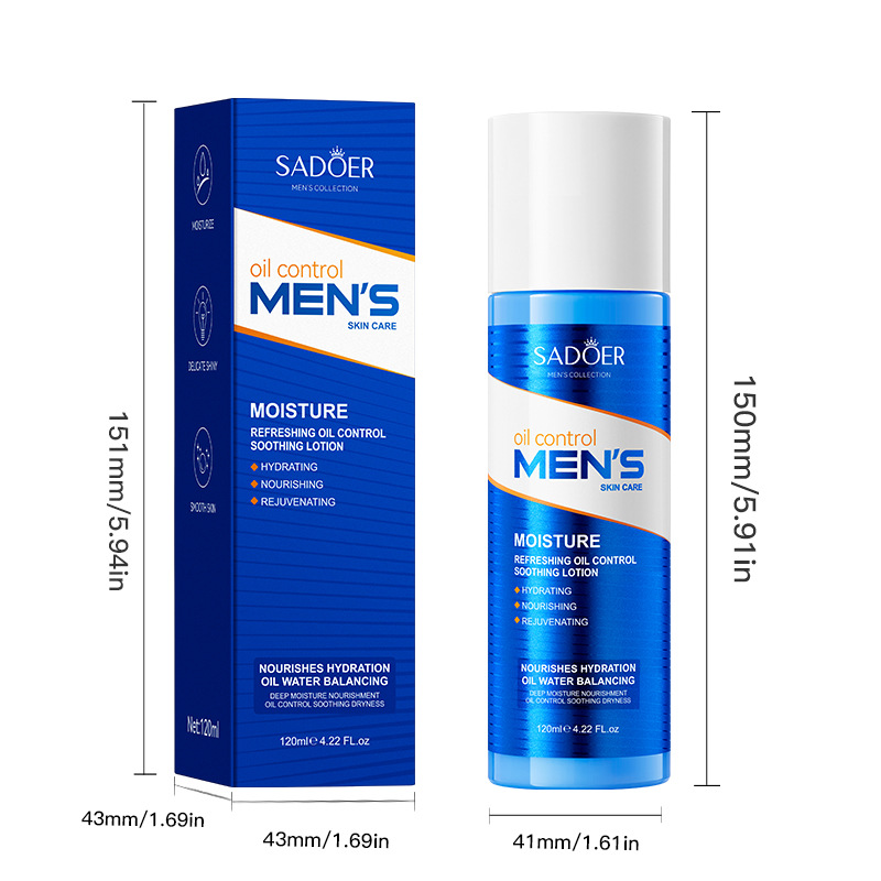 Cross-border export wholesale of SADOER Men's Refreshing Oil-Control Soothing Lotion and Hydrating Moisturizing Cream Item Picture