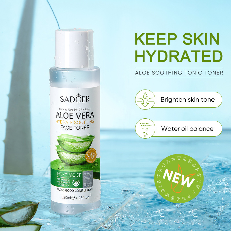 Cross-border wholesale of SADOER Aloe Vera Hydrating and Soothing Toner for beautifying and rejuvenating the skin details Picture