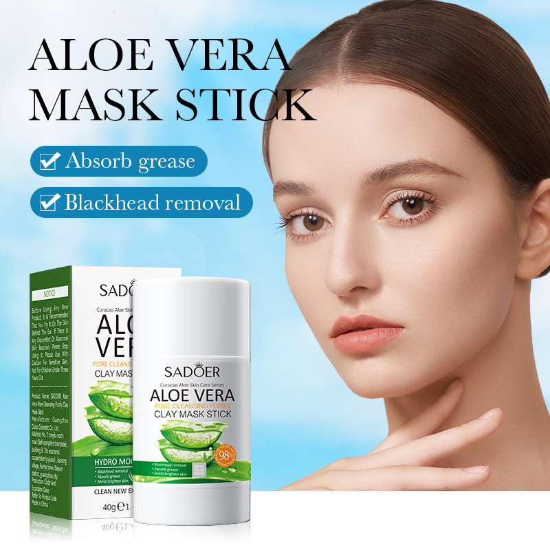 Cross-border wholesale of SADOER aloe Vera pore-Cleansing Solid Mask for cleansing facial mud full figure