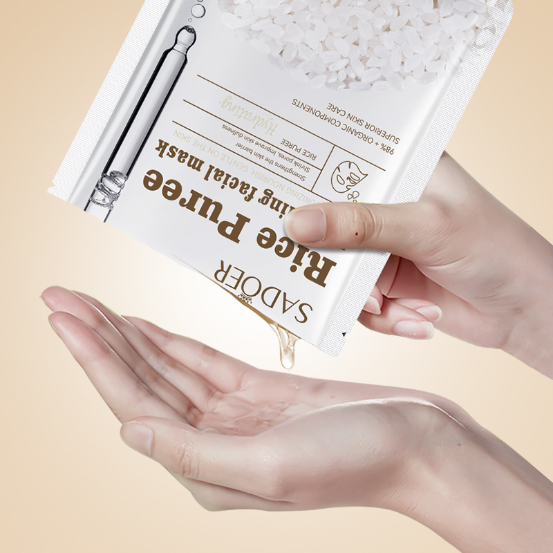 Cross-border wholesale of SADOER rice pureed Whitening and Moisturizing Facial mask Hydrating Facial Mask in English Item Picture