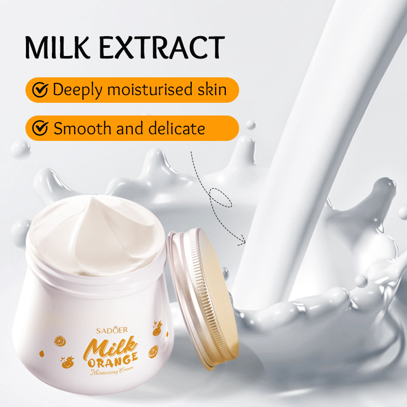 Cross-border export wholesale of SADOER Milk Orange Moisturizing Cream for brightening, moisturizing and smoothing the skin Specification drawing