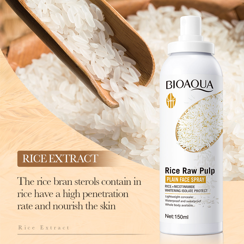 All-english BIOAOUA Rice Original Pulp Nicotinamide Whitening and Natural Beauty Spray Cross-border Export wholesale Specification drawing
