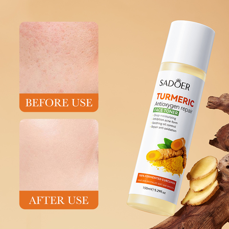 All-english SADOER Turmeric Antioxidant Repair Toner for hydrating, moisturizing pores and shrinking cross-border export wholesale details Picture