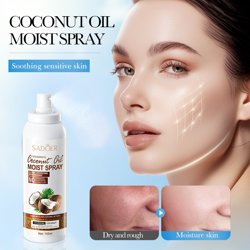 SADOER coconut Oil Moisturizing and hydrating Spray, Hydrating Toner Spray, cross-border export wholesale full figure