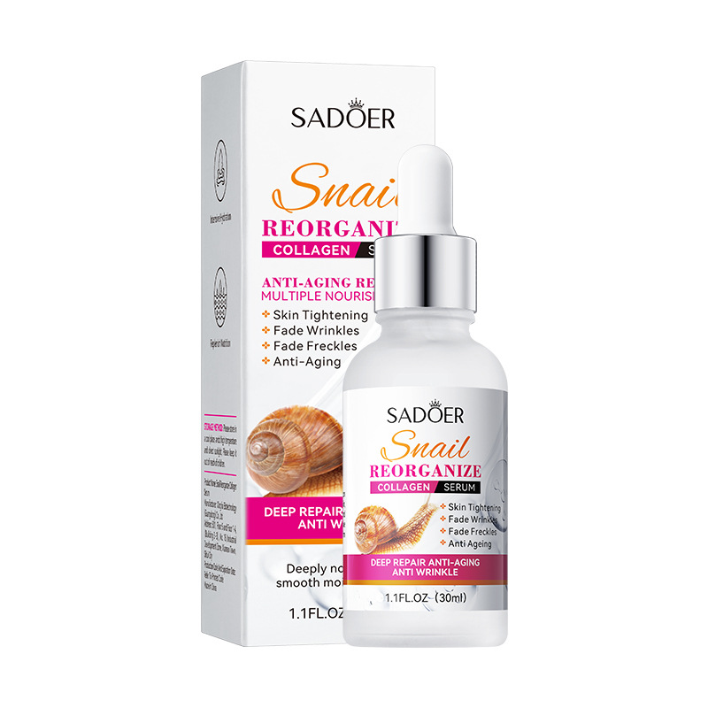 Cross-border wholesale of SADOER Snail Recombinant Collagen Essence Facial Care Serum in full English Item Picture