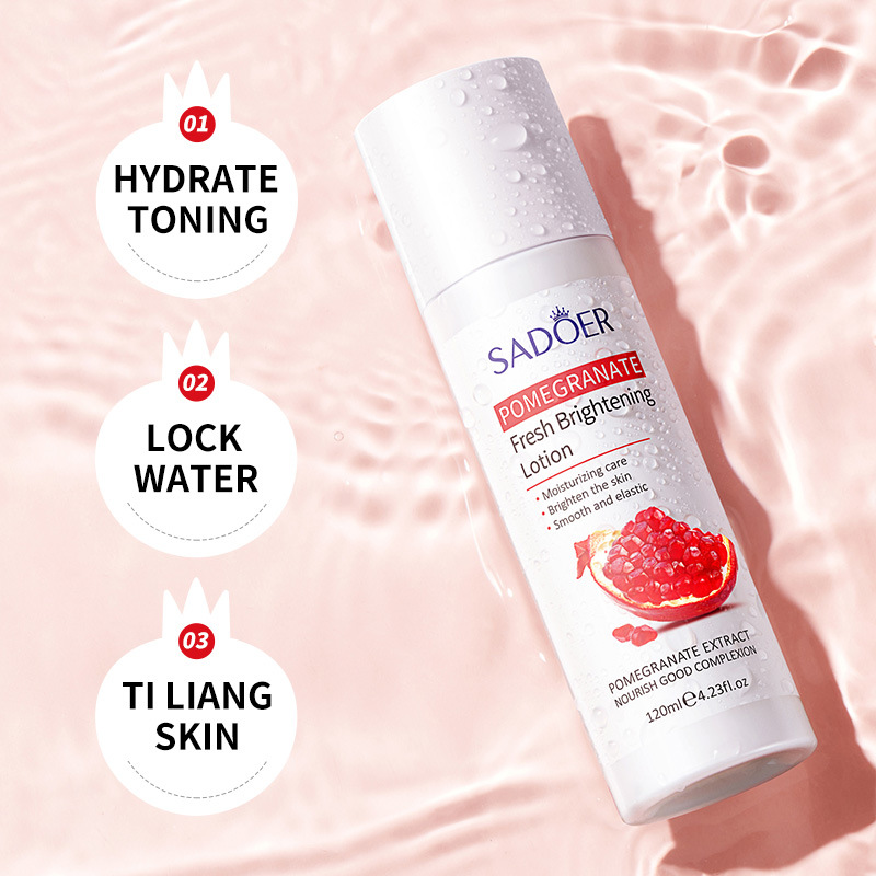 Cross-border export wholesale of SADOER Pomegranate Revitalizing Beauty Lotion, Hydrating, Moisturizing and Brightening Water and Lotion Specification drawing