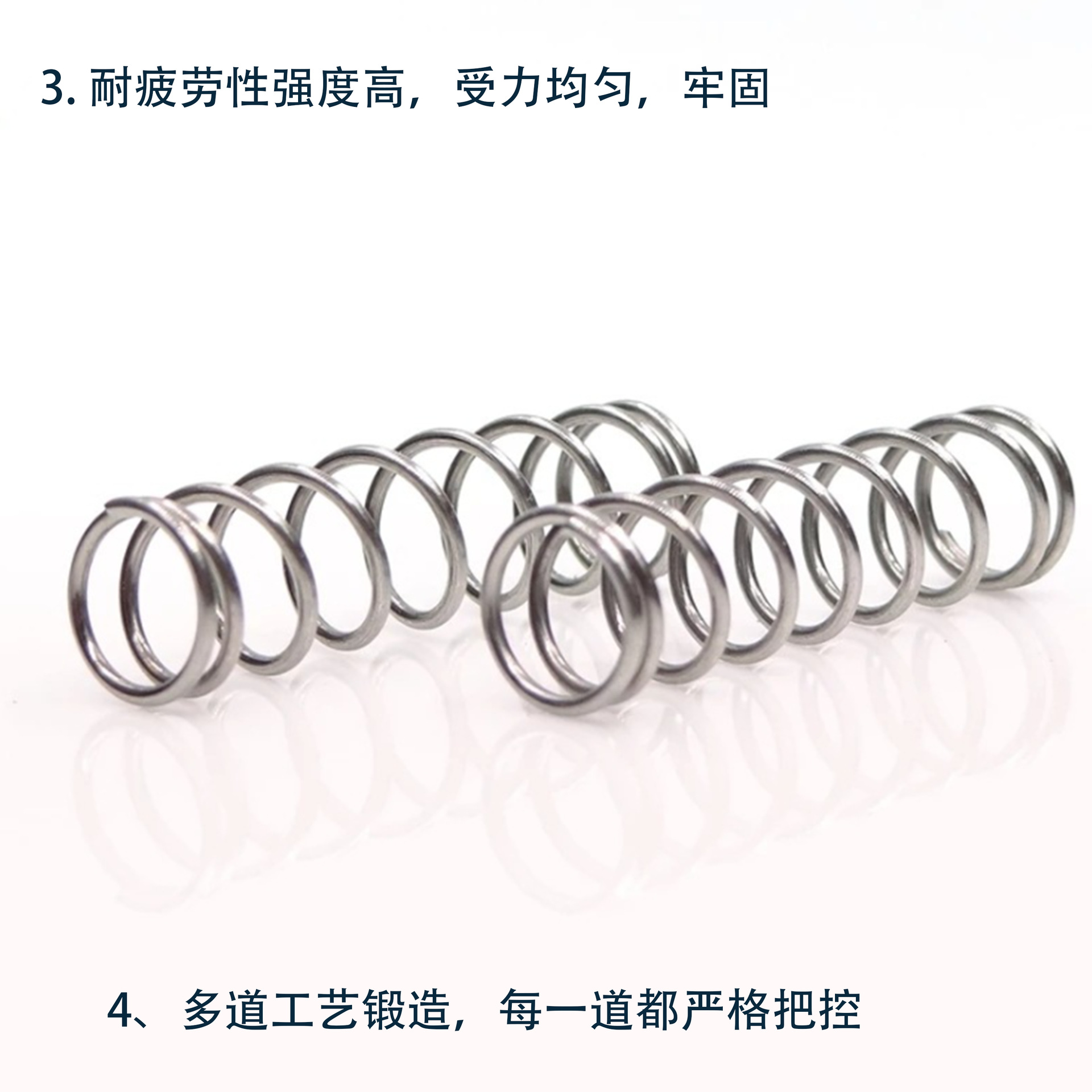 Spring compression spring, spring steel, hardware precision compression spring, 304 stainless steel spring processing, various specifications wholesale Specification drawing