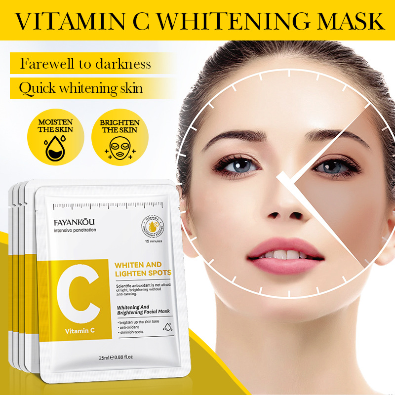 FAYANKOU Vitamin C Whitening and Brightening Mask, Brightening and Moisturizing Mask Cross-border export wholesale details Picture