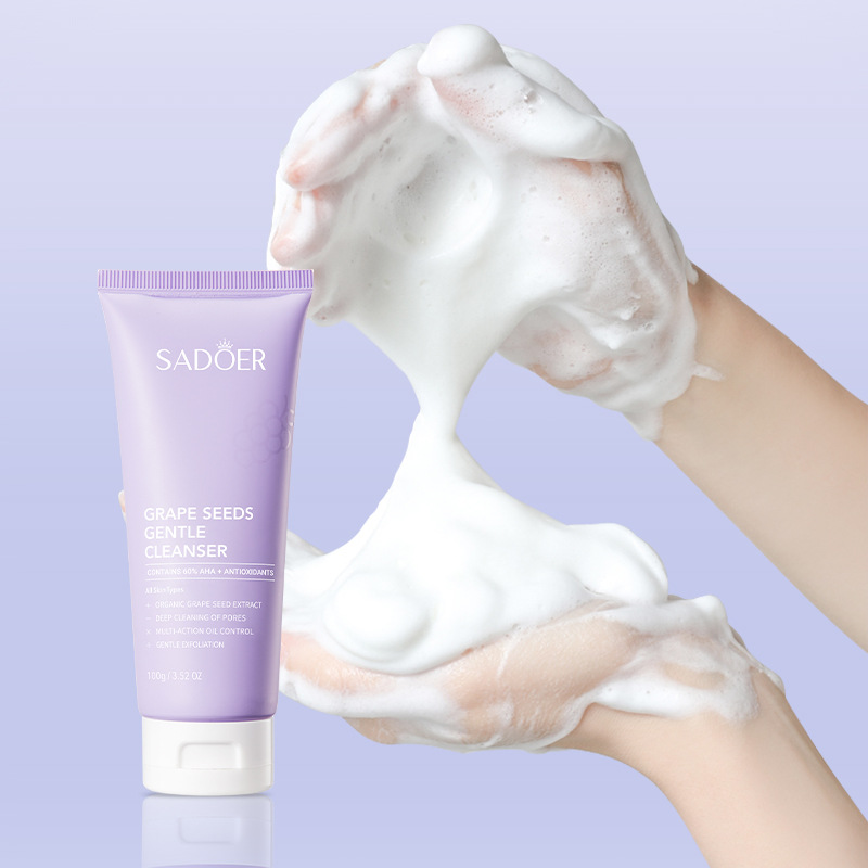 Cross-border wholesale of all-English SADOER grape Seed Gentle Facial cleanser Application Scenario