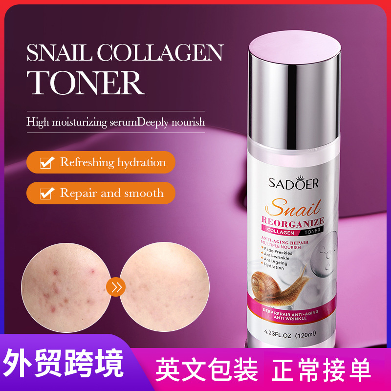 Cross-border wholesale of SADOER Snail Recombinant Collagen Toner, Hydrating and Moisturizing water full figure