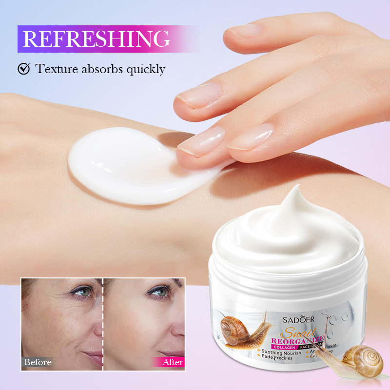 SADOER Snail Recombinant Collagen Cream Moisturizing and Hydrating Cream Cross-border export wholesale Item Picture