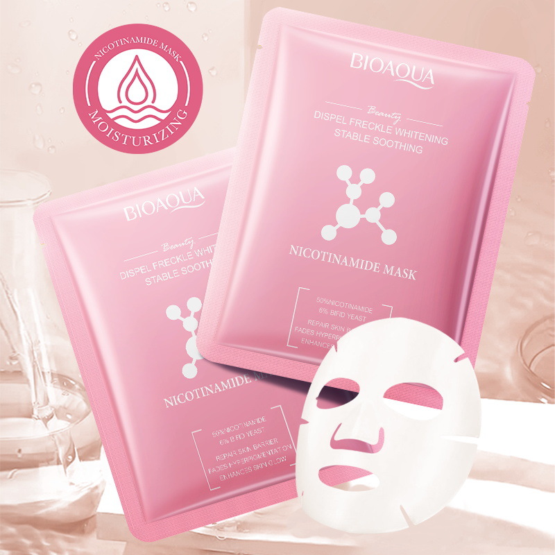 All-english BIOAOUA Niacinamide Whitening and Hydrating Mask, Hydrating and Moisturizing Mask patch, cross-border export wholesale Item Picture