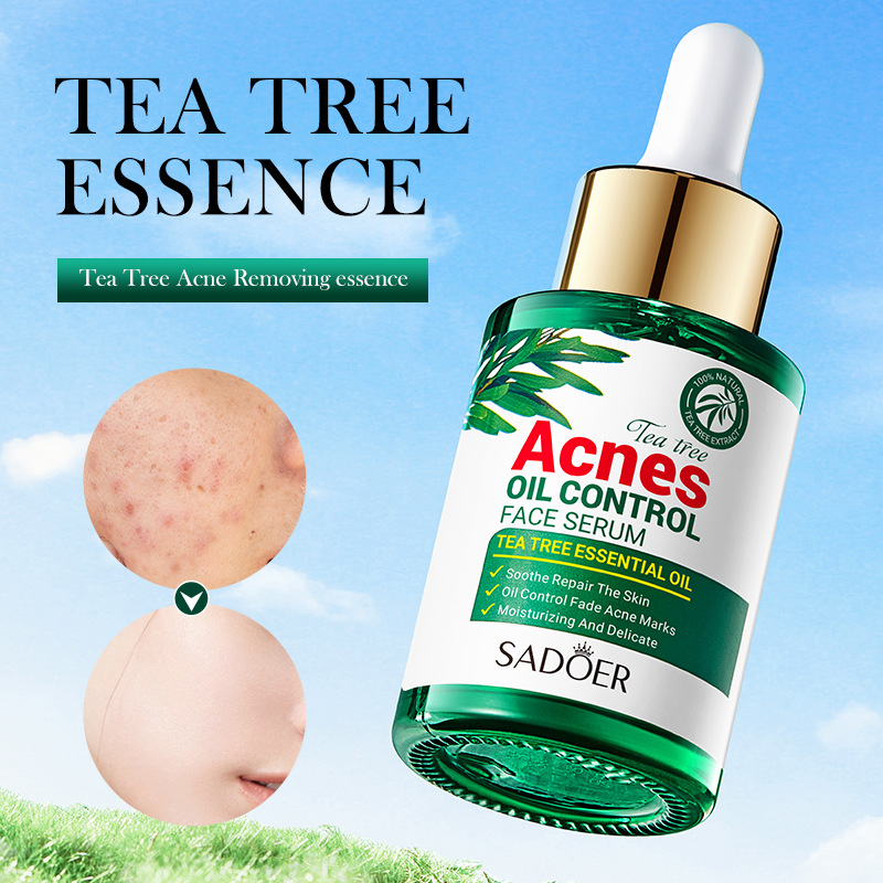 All-english SADOER Tea Tree Acne and Oil Control Essence, Student Hydrating and Anti-acne Original Liquid, cross-border export wholesale details Picture