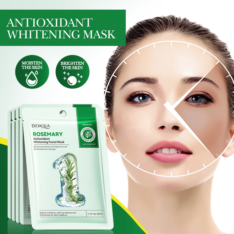 All-english BIOAOUA Rosemary Anti-Wrinkle Nourishing Whitening Facial mask Cross-border export wholesale details Picture