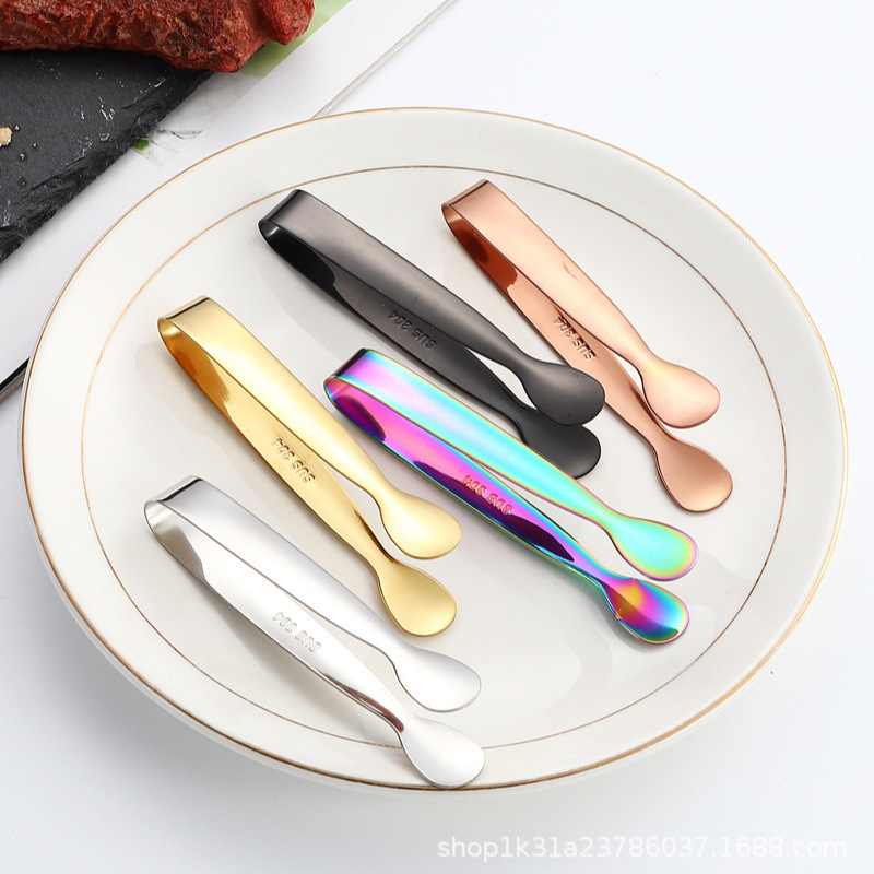 304 stainless steel bar ice cube tongs, sugar cube tongs, small ice tongs, ice cube bucket tongs, ice tongs, rose ice tongs Specification drawing
