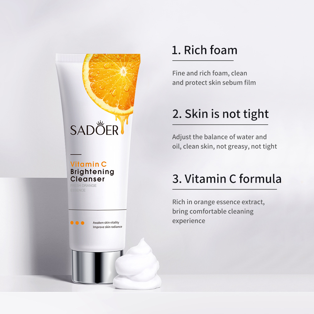 Cross-border export wholesale of all-English SADOER vitamin C Beauty Facial Cleanser for brightening details Picture