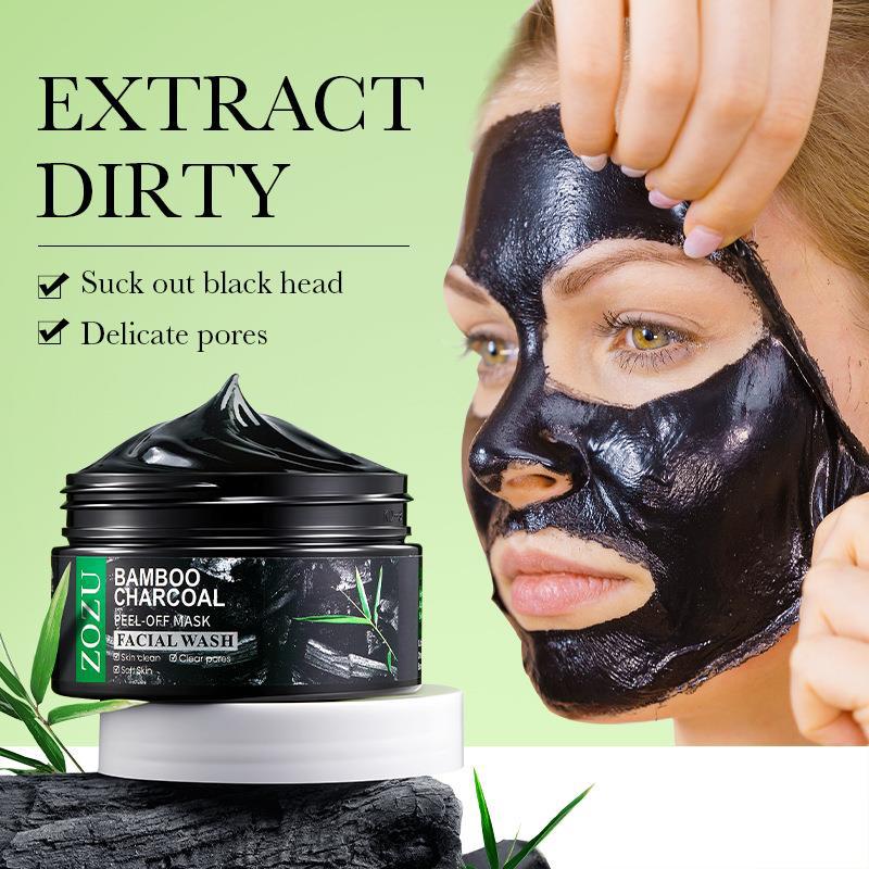 All-english ZOZU bamboo charcoal peel-off mask for blackhead removal and T-zone care nasal mask cross-border export wholesale details Picture