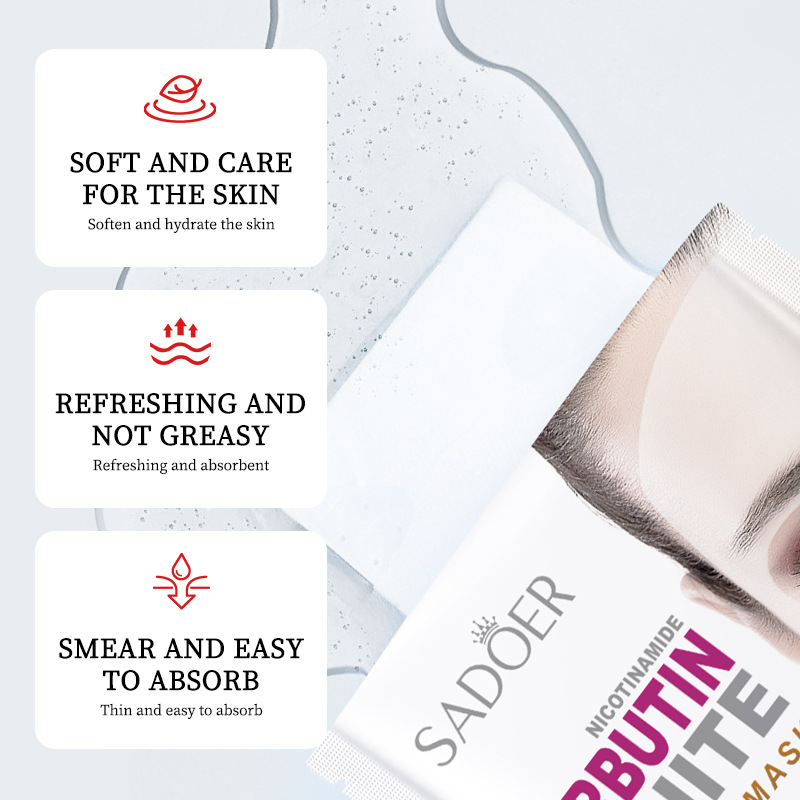 Cross-border export wholesale of SADOER nicotinamide arbutin Whitening and Hydrating Mask, freckle-removing and brightening mask details Picture