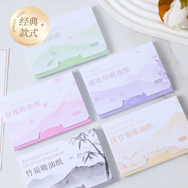 جهاز محمول لاستنشاق الزيت على الوجه يبلغ 100 قرص من Facial Oil Blotting Paper Application Scenario