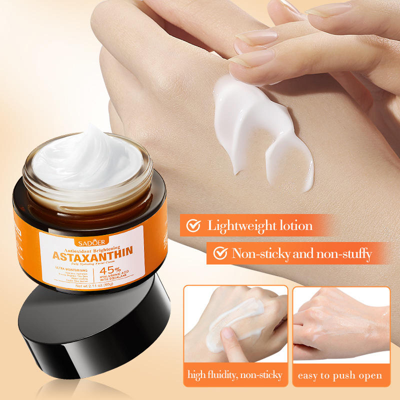 Cross-border export wholesale of SADOER astaxanthin Antioxidant Brightening Cream and Hydrating Beauty Cream Application Scenario