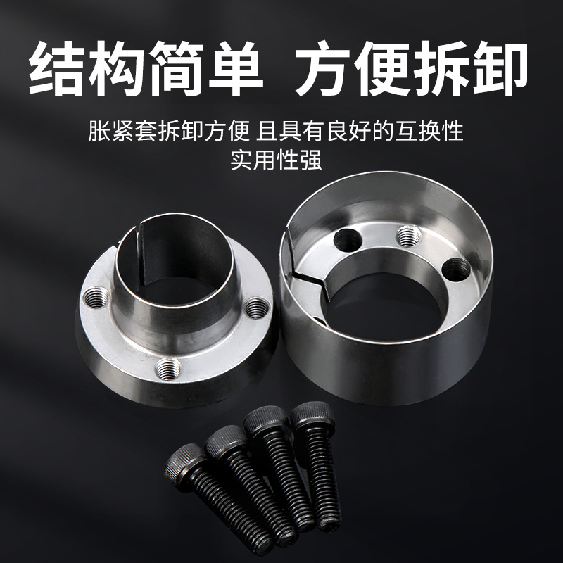 Wholesale of 45# steel Z1Z5 industrial transmission high-efficiency and high-torque expansion sleeves, expansion sleeves, keyless shaft sleeves details Picture