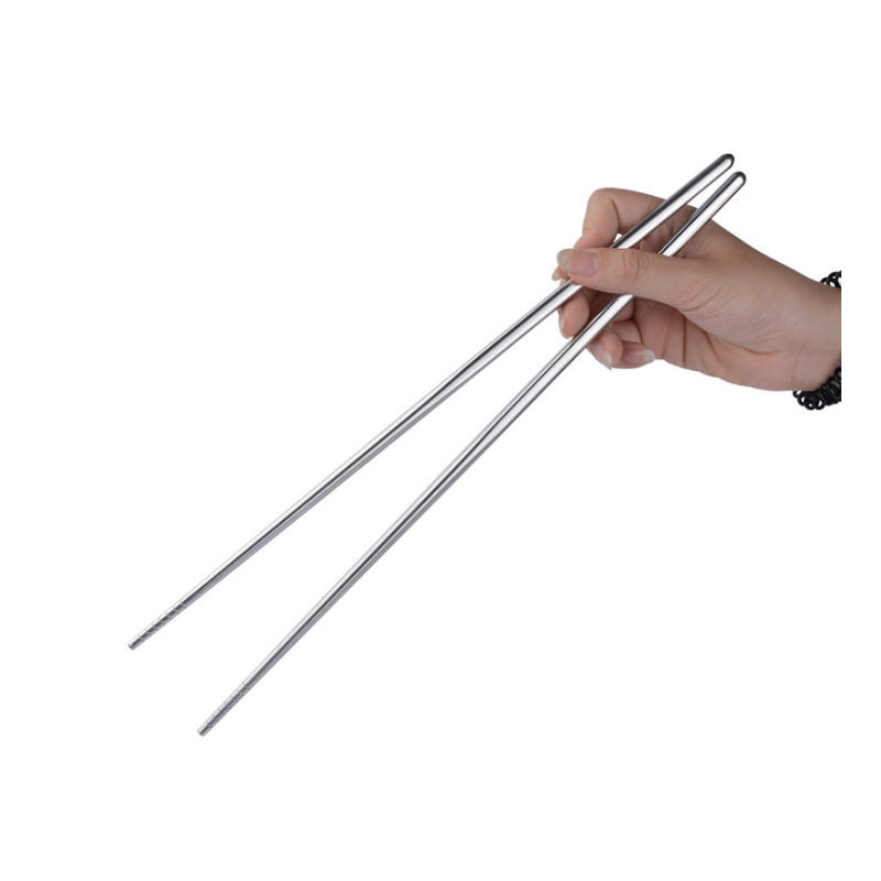 304 stainless steel long chopsticks, deep-frying chopsticks, kitchen household hot pot noodles chopsticks, heat-resistant 36cm extended chopsticks Item Picture