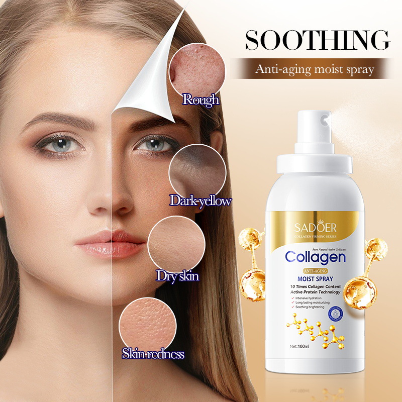 SADOER Bone Collagen Anti-wrinkle Moisturizing Spray Hydrating Toner Spray Cross-border export wholesale Specification drawing