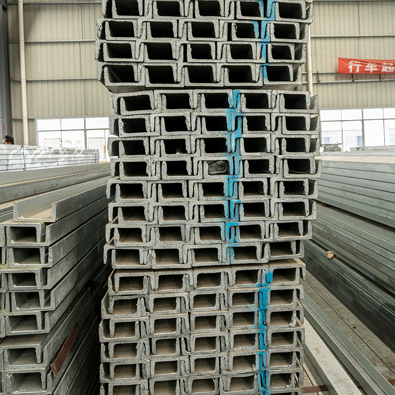 The manufacturer has hot-dip galvanized channel steel Q235B in stock, which can be customized as high zinc coating building section steel, U-shaped steel, and galvanized Application Scenario