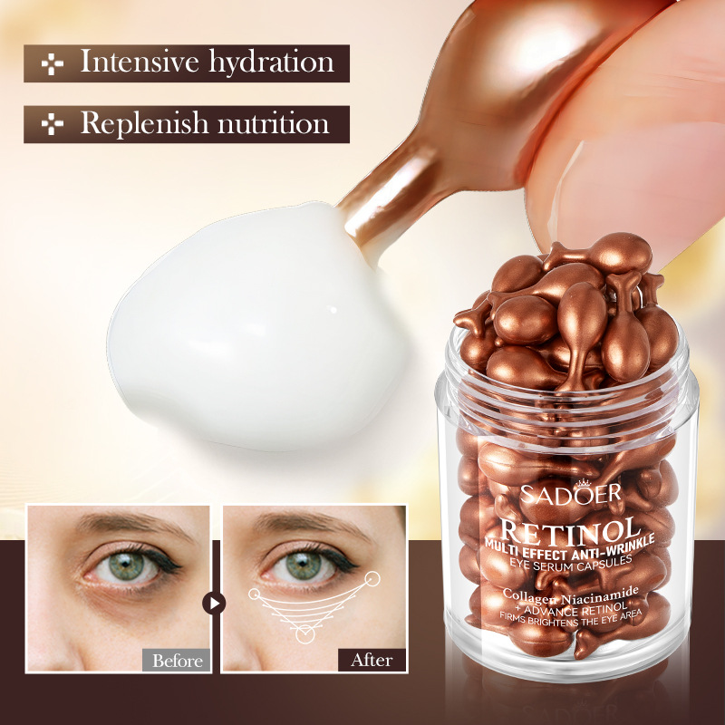 Cross-border export wholesale of SADOER Retinol Multi-effect Anti-Wrinkle Firming Capsules and Moisturizing Cream Specification drawing