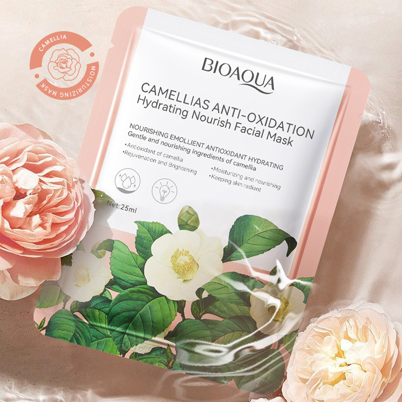All-english BIOAQUA Camellia Antioxidant Moisturizing Nourishing Facial mask Cross-border export wholesale Specification drawing