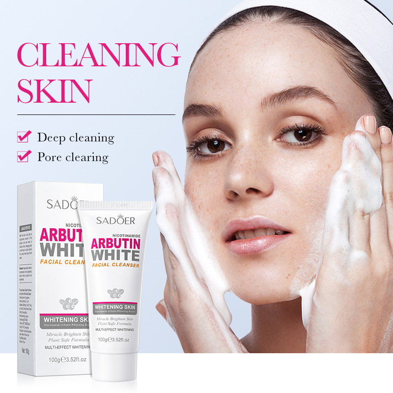 Cross-border export wholesale of SADOER Nicotinamide arbutin Whitening and Whitening Facial Cleanser to brighten the skin Item Picture
