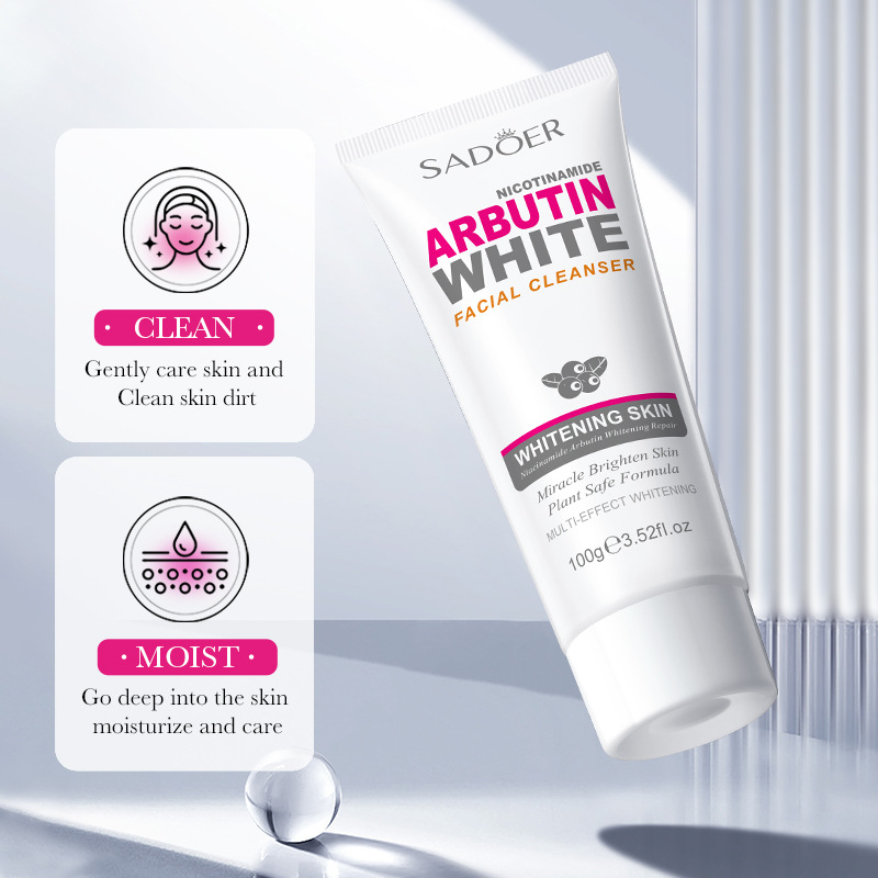 Cross-border export wholesale of SADOER Nicotinamide arbutin Whitening and Whitening Facial Cleanser to brighten the skin details Picture