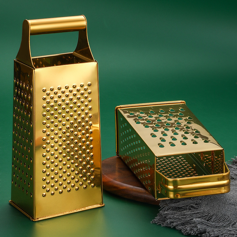 Cross-border Nordic ins stainless steel gold four-sided cheese grater, rose gold four-sided grater, radish grater, ginger grater Application Scenario