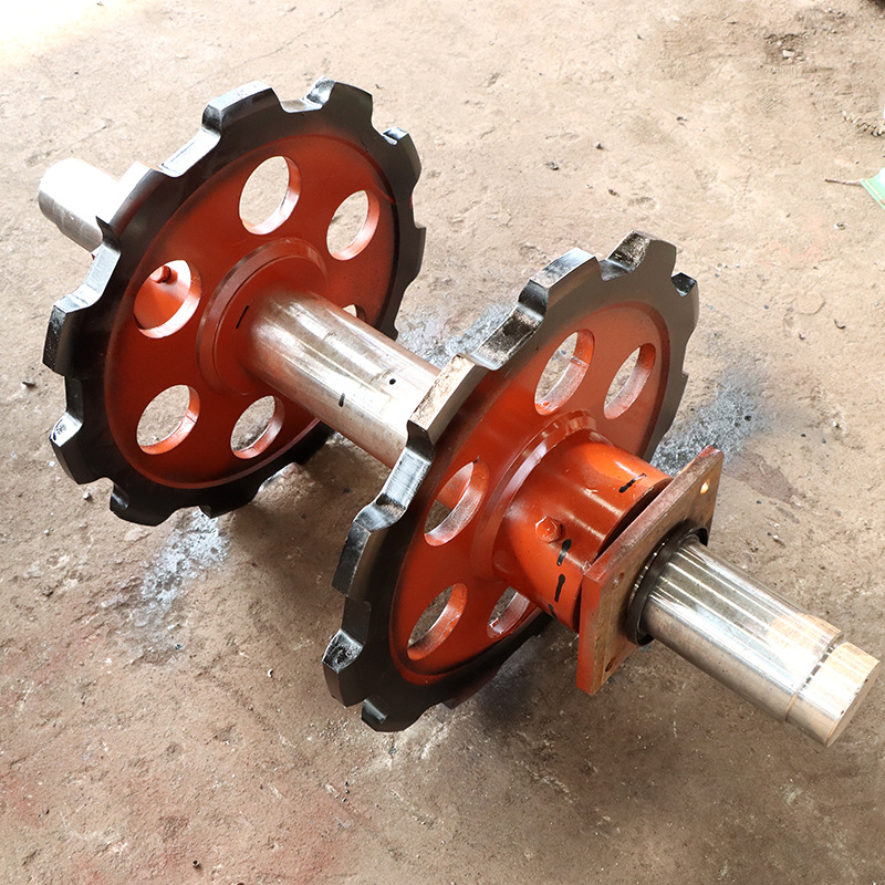 Bucket elevator sprocket assembly in stock: head wheel, tail wheel, head shaft, tail shaft, bucket elevator sprocket undefined
