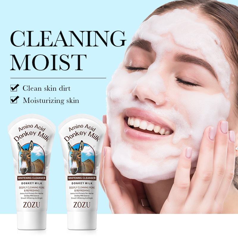 Cross-border wholesale of all-English ZOZU amino acid donkey Milk Facial cleanser for delicate skin Item Picture