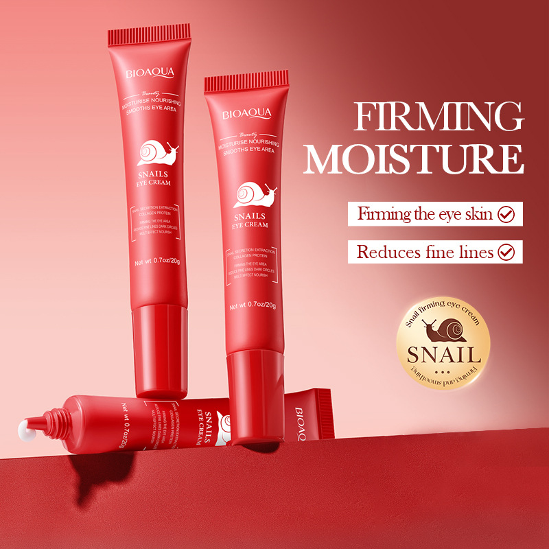 Full English BIOAOUA Snail Moisturizing and Firming Skin Care Product Set, Eye cream and essence cross-border export wholesale details Picture