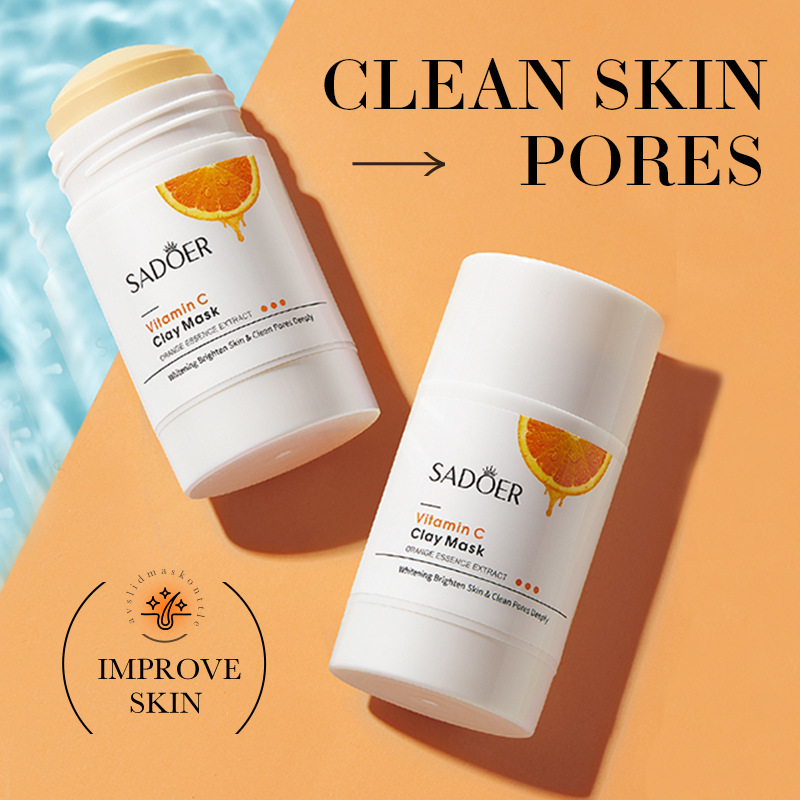 Cross-border export wholesale of SADOER vitamin C solid Mask for pore cleansing and fine mud mask Specification drawing