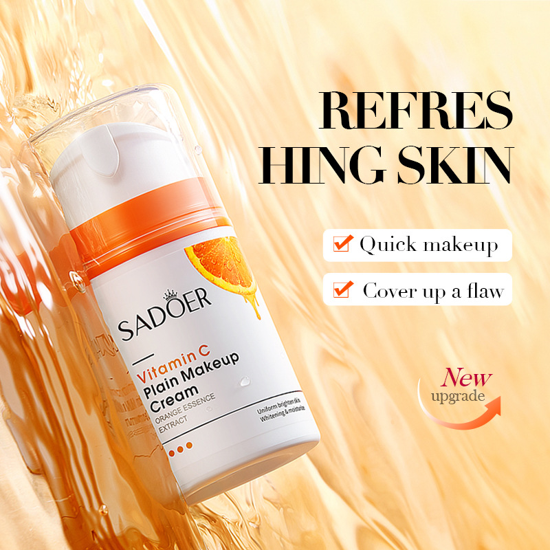 Cross-border export wholesale of SADOER Vitamin C natural Cream, moisturizing, hydrating, brightening and concealer Item Picture