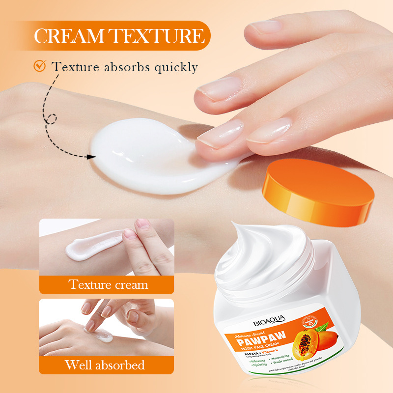 All-english BIOAOUA Papaya Vitamin C Whitening and Moisturizing Cream Brightening and Nourishing Face Cream Cross-border export wholesale Item Picture