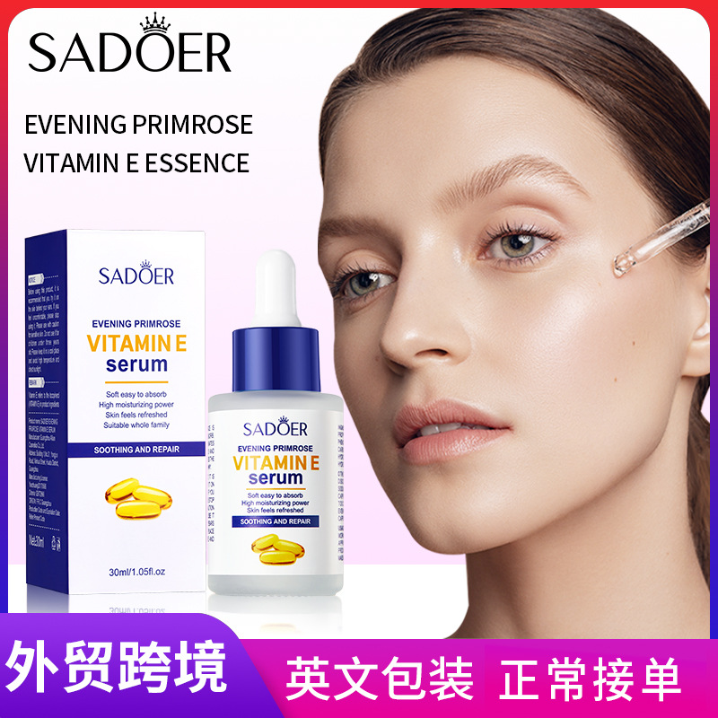 Cross-border wholesale of SADOER Evening Primrose Vitamin E Essence Hydrating, Moisturizing and hydrating serum in English full figure