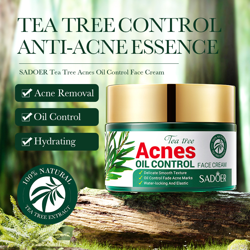 SADOER tea Tree Acne and Oil Control Cream, student face anti-acne Cream, cross-border export wholesale details Picture