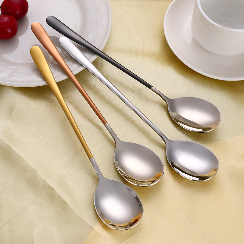 316 stainless steel spoons and forks, household Western-style spoons, high appearance level, eating spoons, soup spoons, dessert forks, ins Japanese style Application Scenario